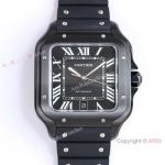 GF Factory Solid Black Cartier Santos de Large Model 9015 Watch Mens_th.jpg